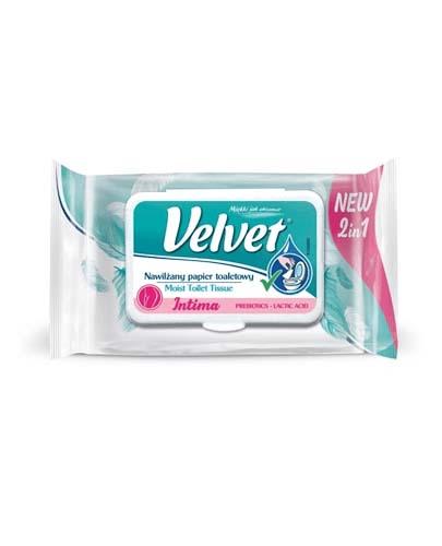 VELVET INTIMA Nawilżany papier toaletowy - 42 szt. - 2w1 - cena, właściwości, opinie zdjęcie