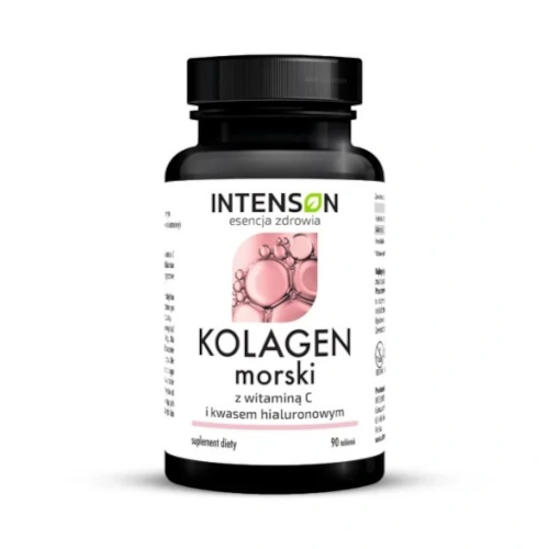 Intenson Kolagen Morski z witaminą C i kwasem hialuronowym, tabletki, 90 sztuk zdjęcie