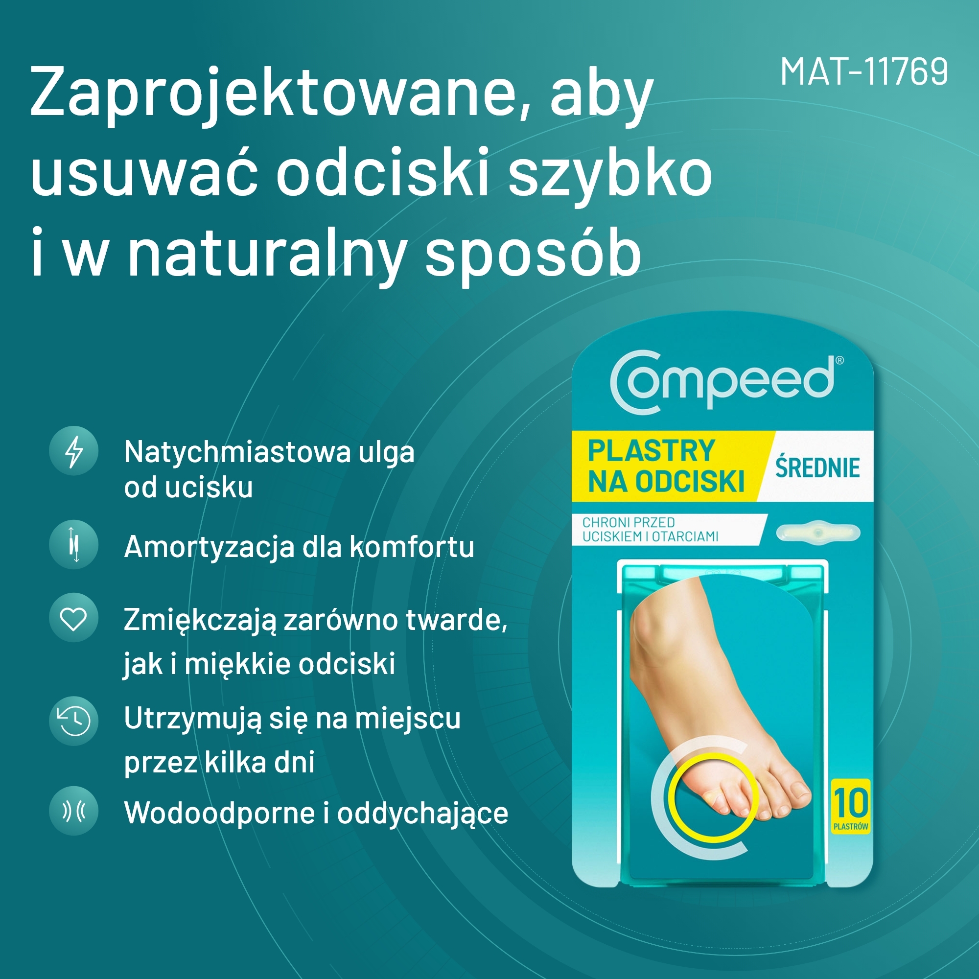Compeed, Plastry na odciski średnie, 10 sztuk