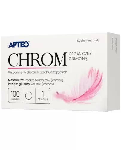 Apteo Chrom organiczny z niacyną 100 tabletek zdjęcie