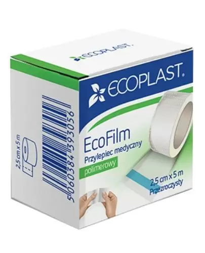EcoPlast EcoFilm przylepiec opatrunkowy medyczny 2,5 cm x 5 m 1 sztuka zdjęcie