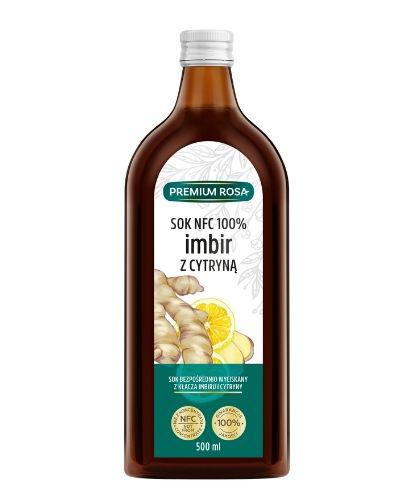 Premium Rosa Imbir z cytryną sok  na przeziębienie i grypę - 500 ml - cena, opinie, właściwości zdjęcie
