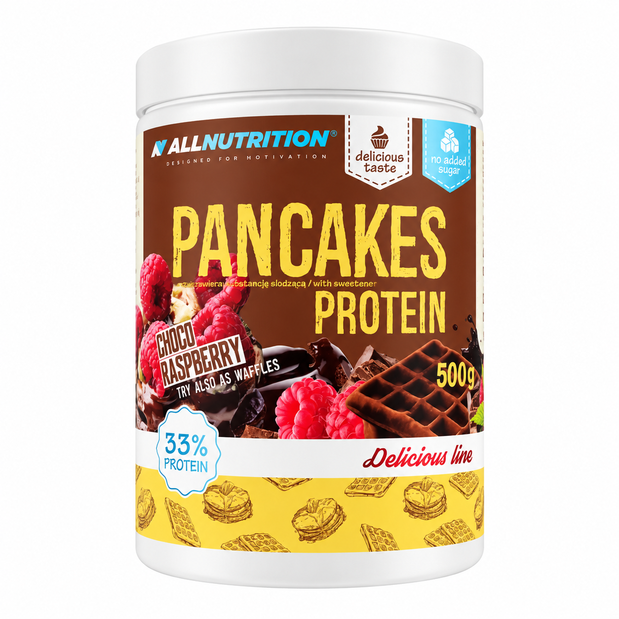 Allnutrition Delicious Line Protein Pancakes Chocolate Raspberry, 500 g zdjęcie
