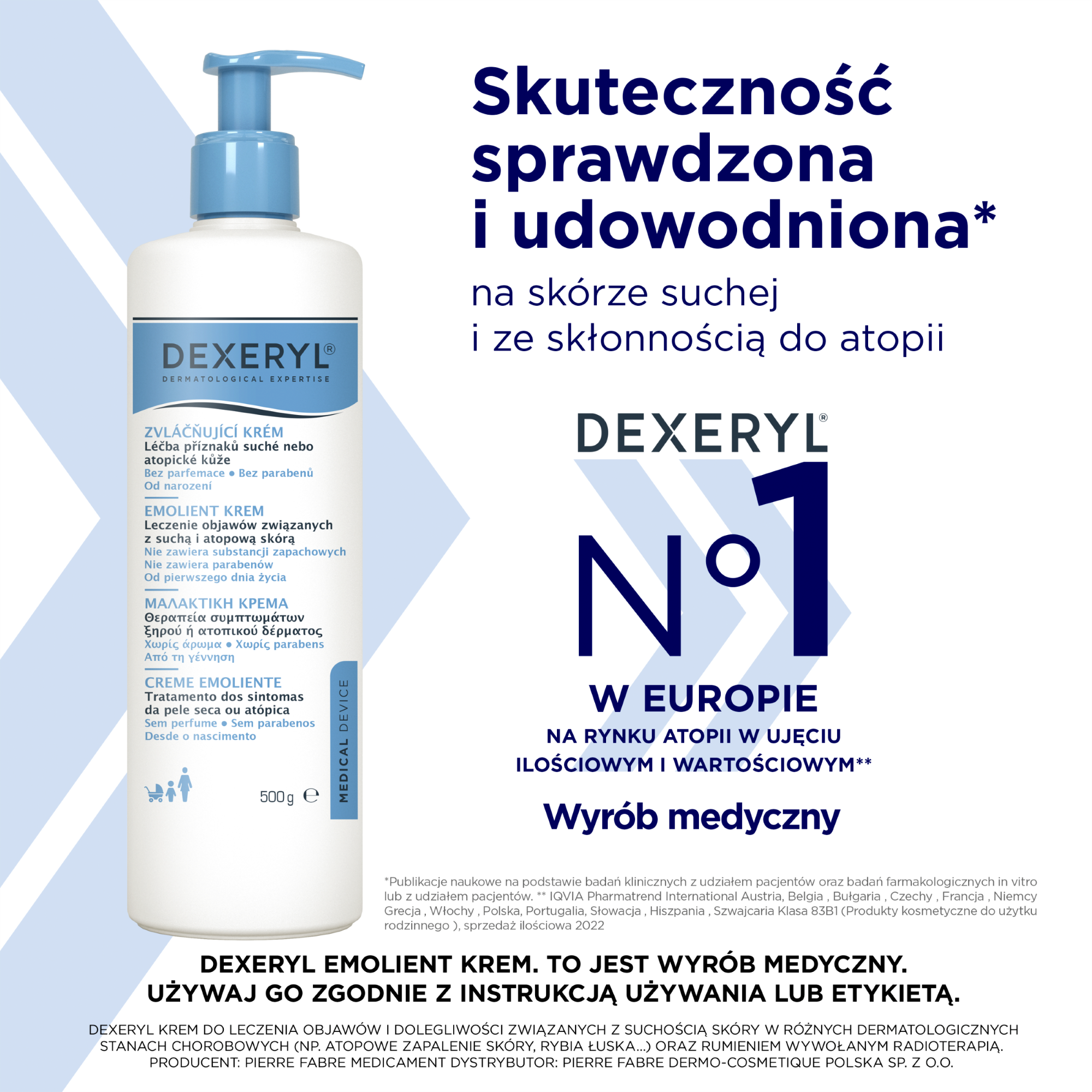 Dexeryl, krem emolient, do suchej skóry, 500 g