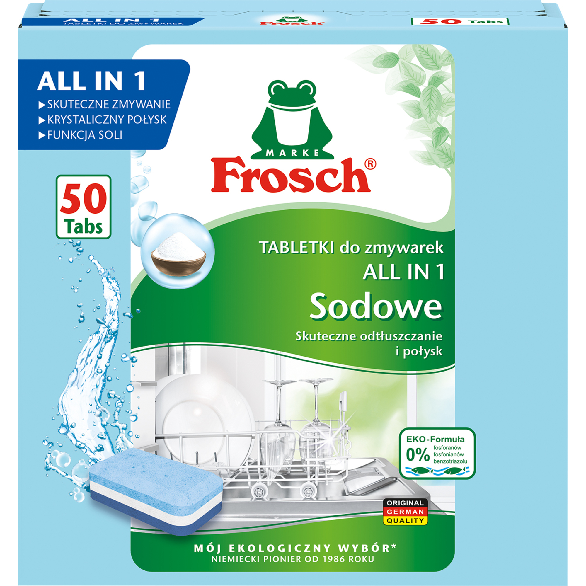 Frosch Sodowe tabletki do zmywarek, 50 sztuk zdjęcie