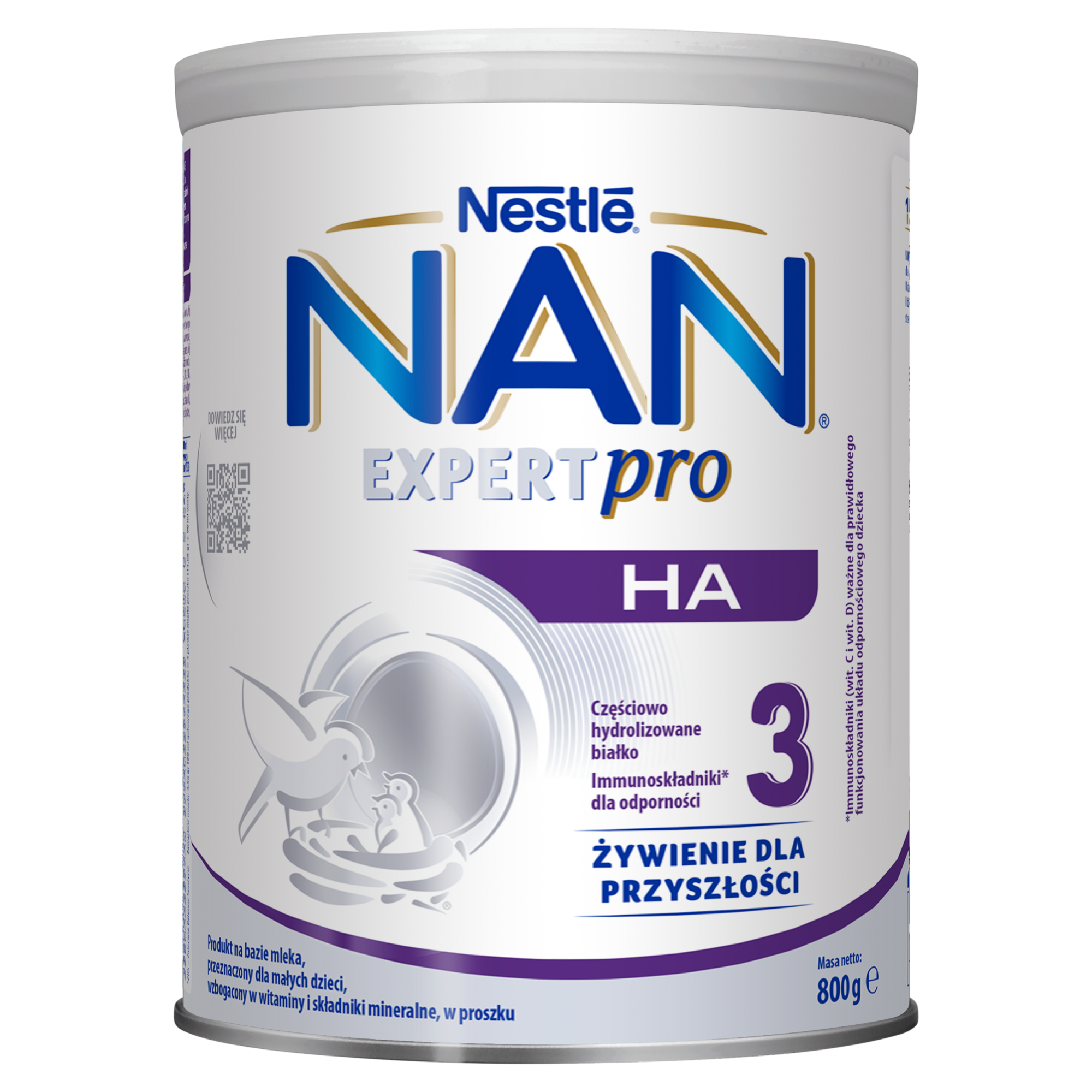 NESTLE NAN Expert Pro HA 3 Mleko modyfikowane w proszku dla dzieci powyżej 1 roku 800 g zdjęcie