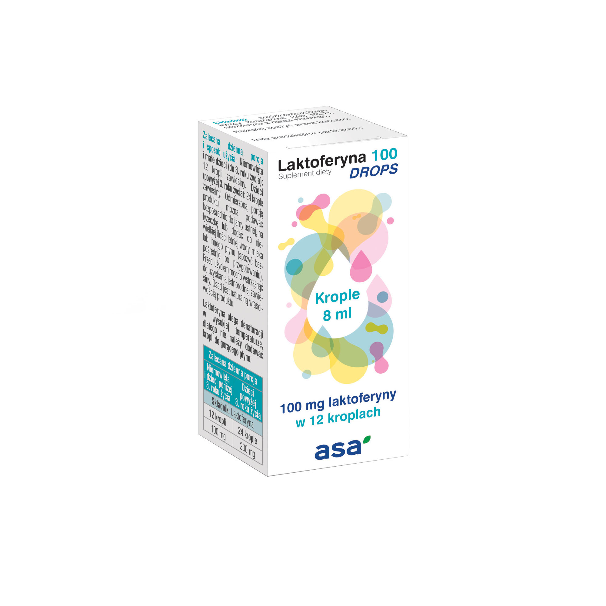 Asa Laktoferyna 100 krople 8 ml zdjęcie