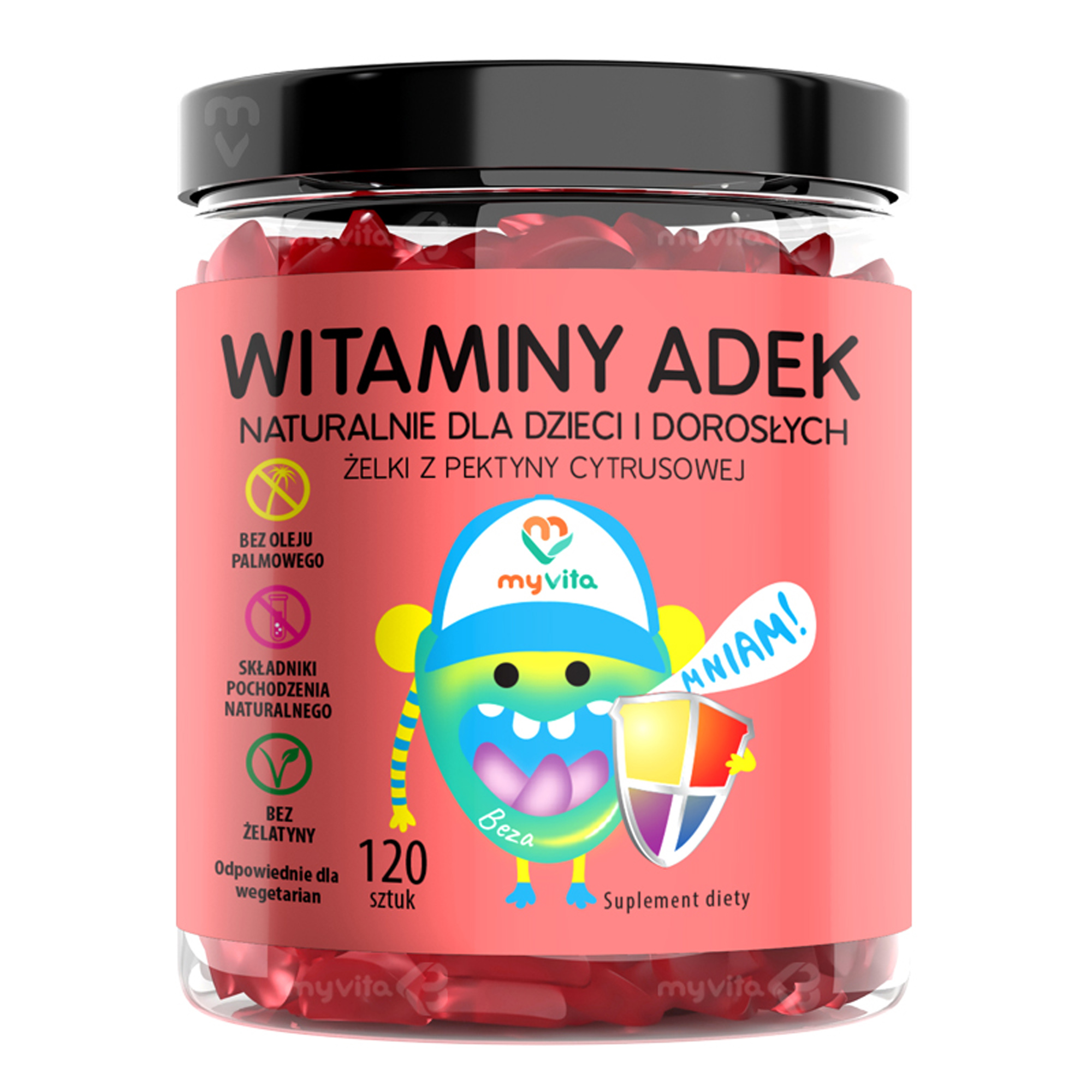 MyVita witaminy ADEK żelki z pektyny cytrusowej 120 sztuk zdjęcie