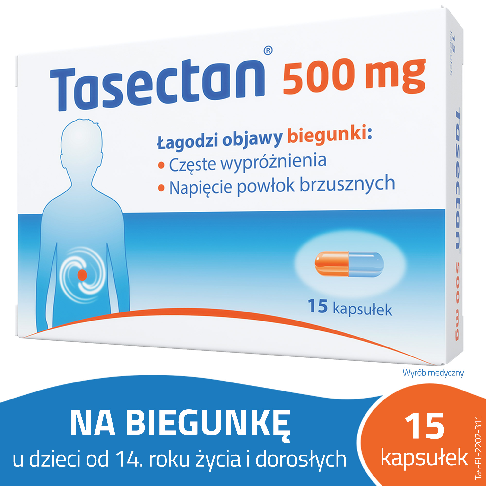Tasectan 500mg 15 kapsułek
