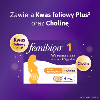 Femibion 1 Wczesna ciąża, tabletki powlekane, 28 sztuk