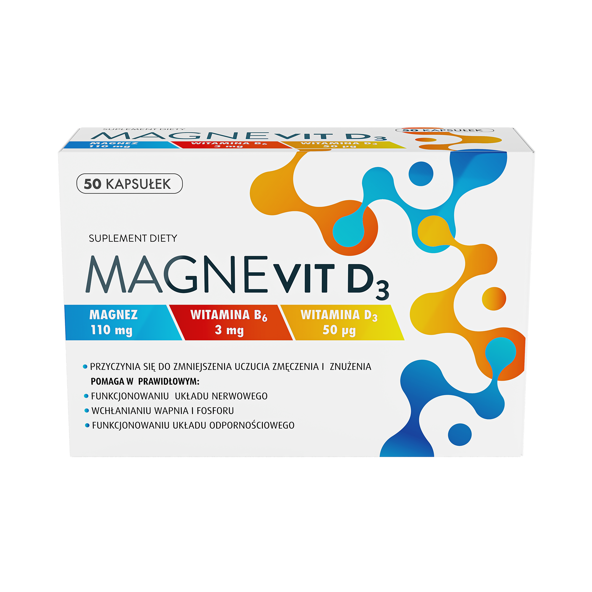 Magnevit D3, kapsułki, 50 sztuk