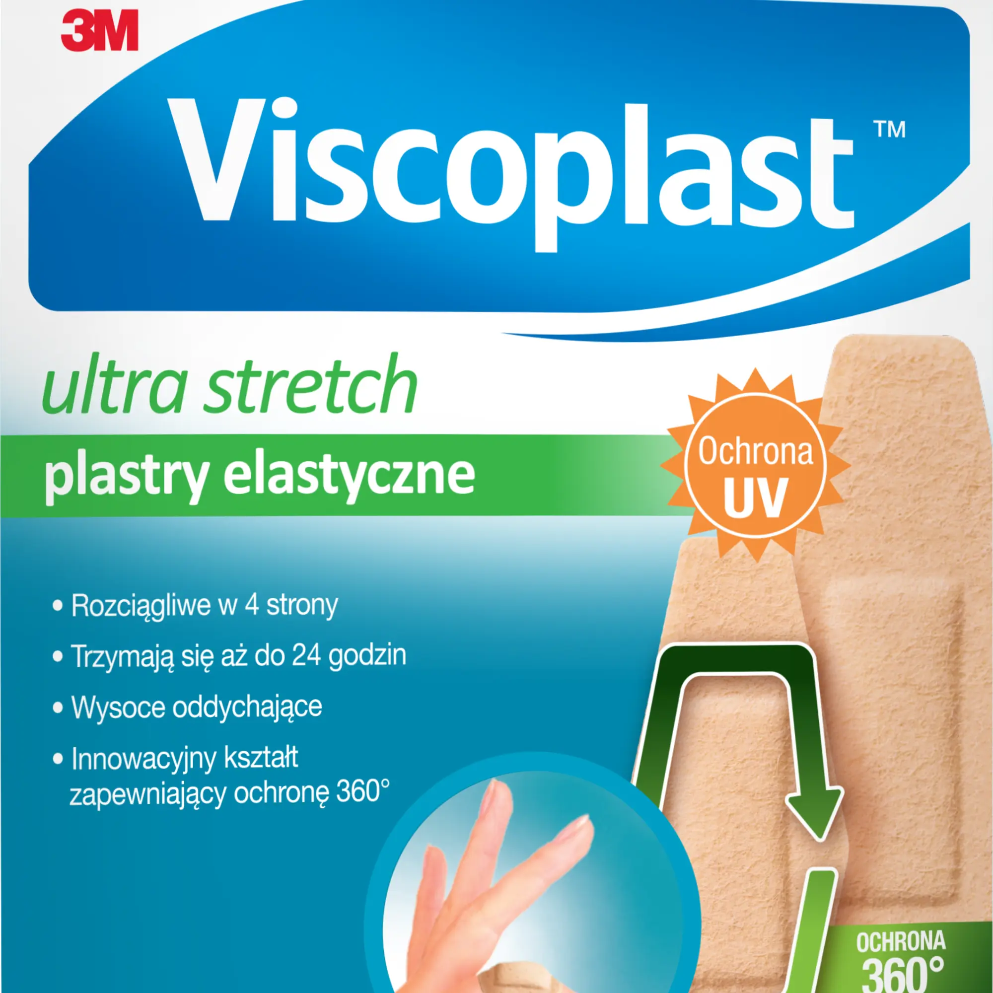 Viscoplast Ultra Stretch zestaw plastrów 2 rozmiary 8 sztuk
