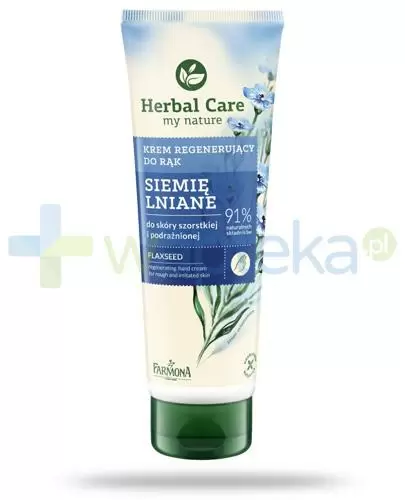Farmona Herbal Care Siemię lniane, krem regenerujący do rąk do skóry szorstkiej i pękającej, 100 ml zdjęcie