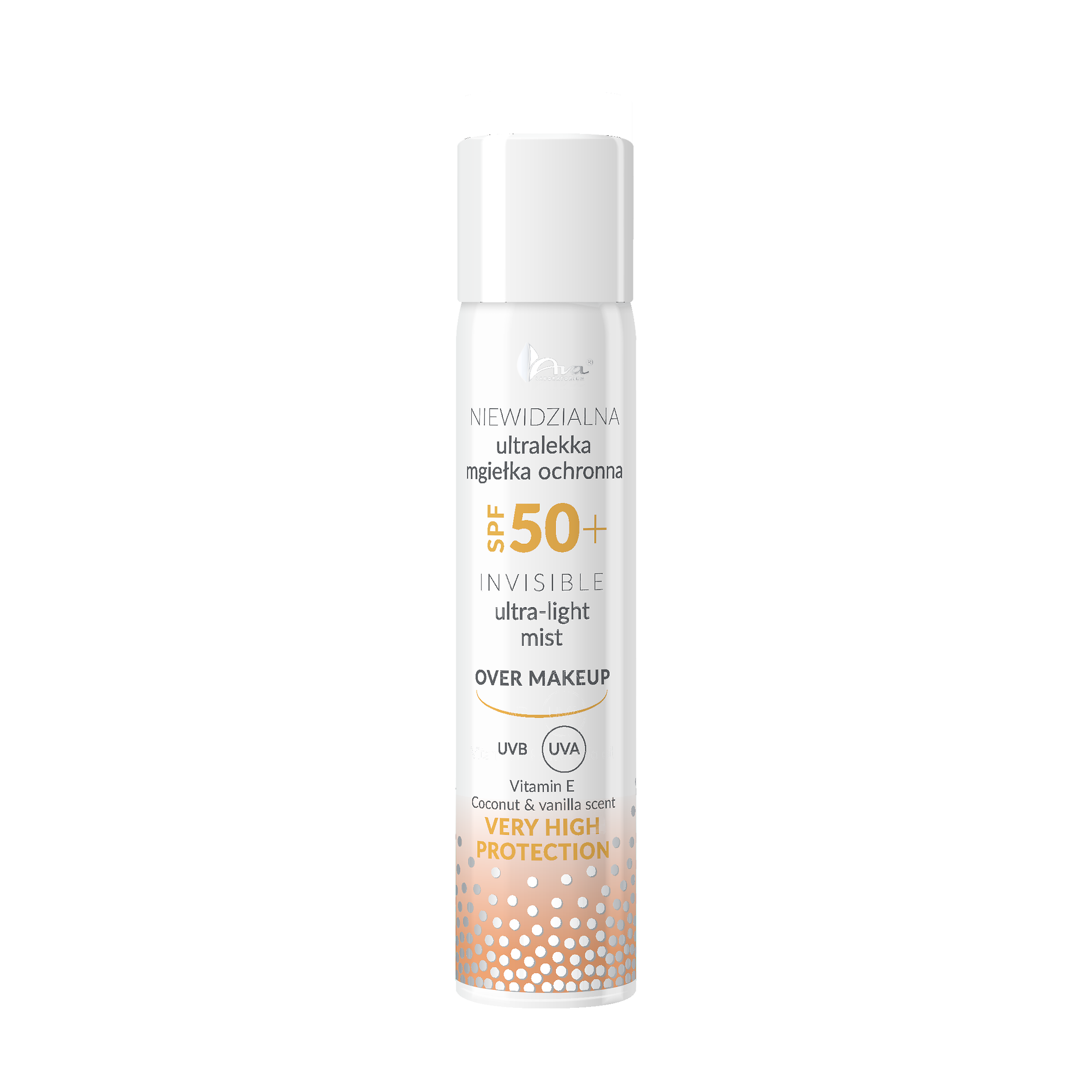 Ava, niewidzialna ultralekka mgiełka ochronna SPF 50+, 75 ml