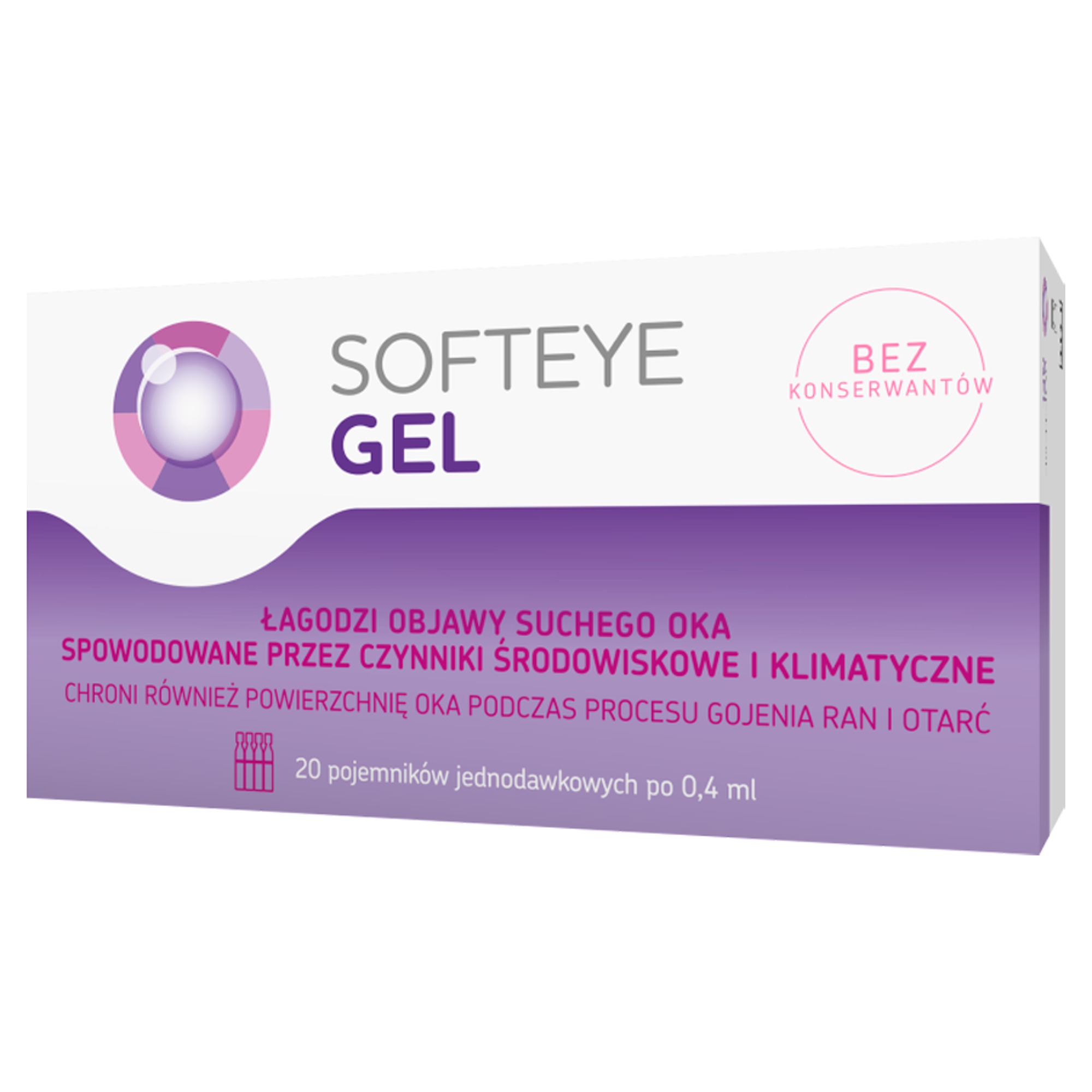 Softeye Gel, żel na spojówkę oka, 0,4 ml x 20 pojemników zdjęcie