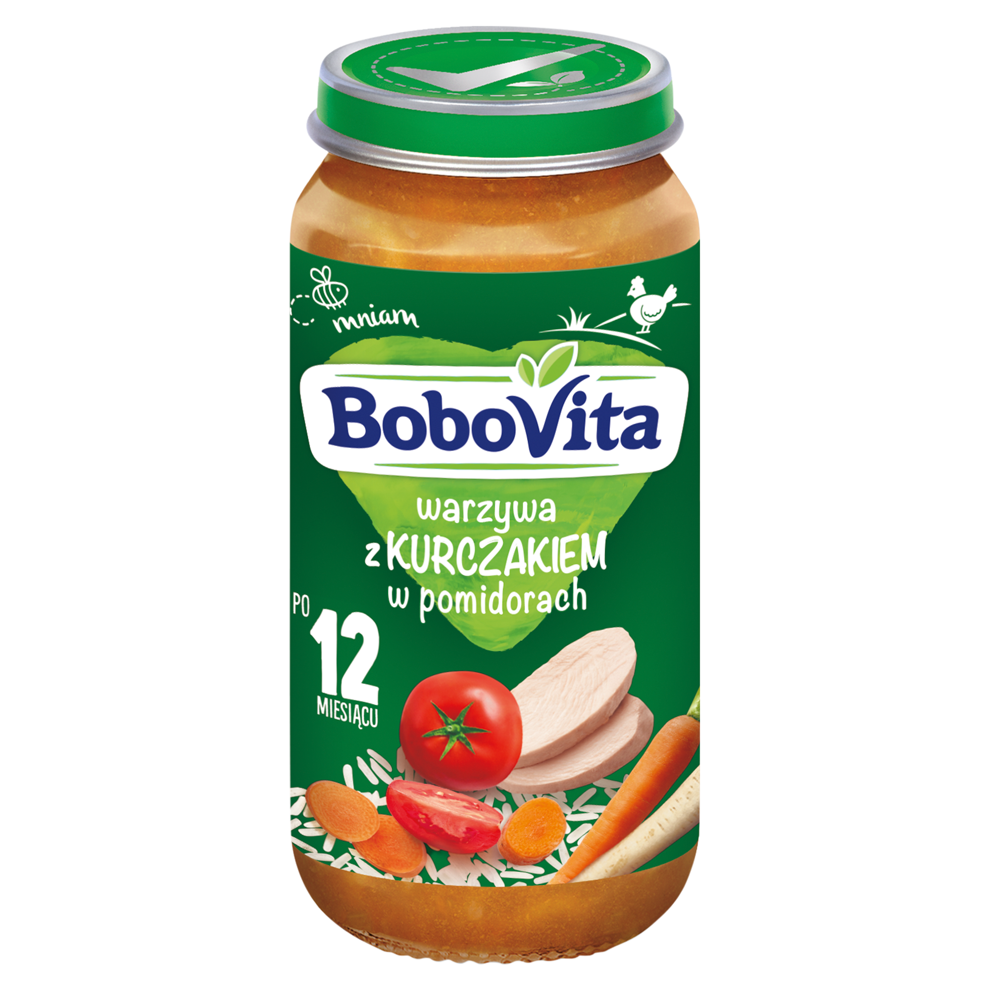 BOBOVITA Junior Warzywa z kurczakiem w pomidorach - 250 g - cena, opinie, właściwości zdjęcie