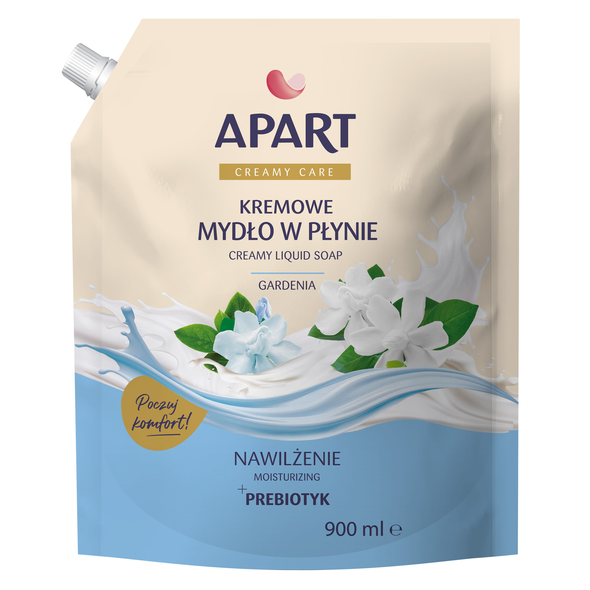 Apart Kremowe mydło w płynie gardenia refil, 900 ml zdjęcie