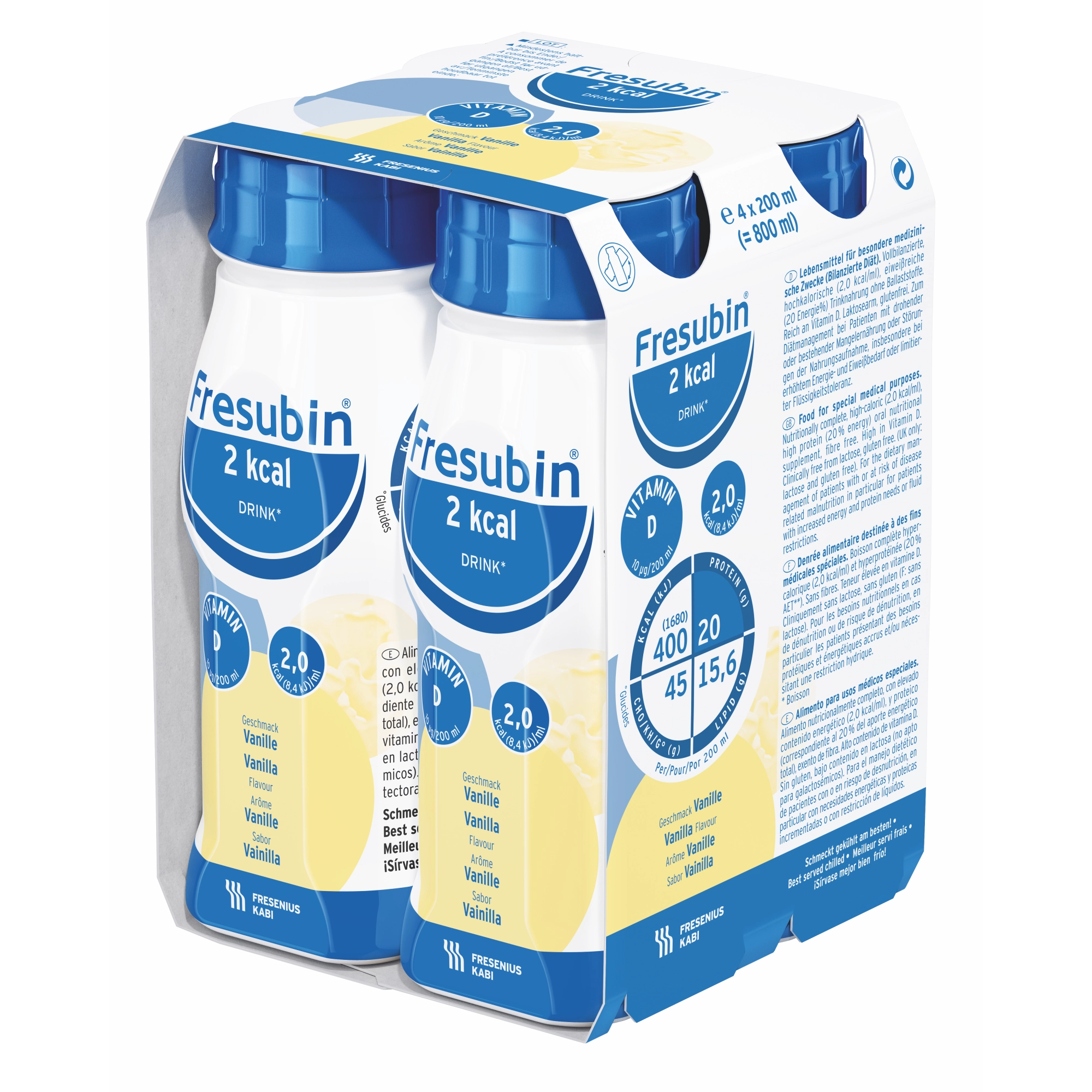 Fresubin 2 kcal Drink o smaków waniliowym 4 x 200 ml zdjęcie