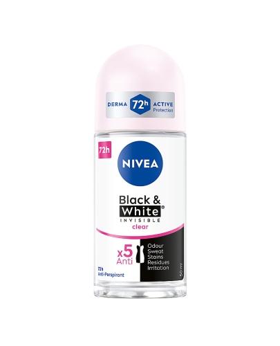 Nivea Black&White Invisible Clear antyperspirant w kulce 50 ml zdjęcie