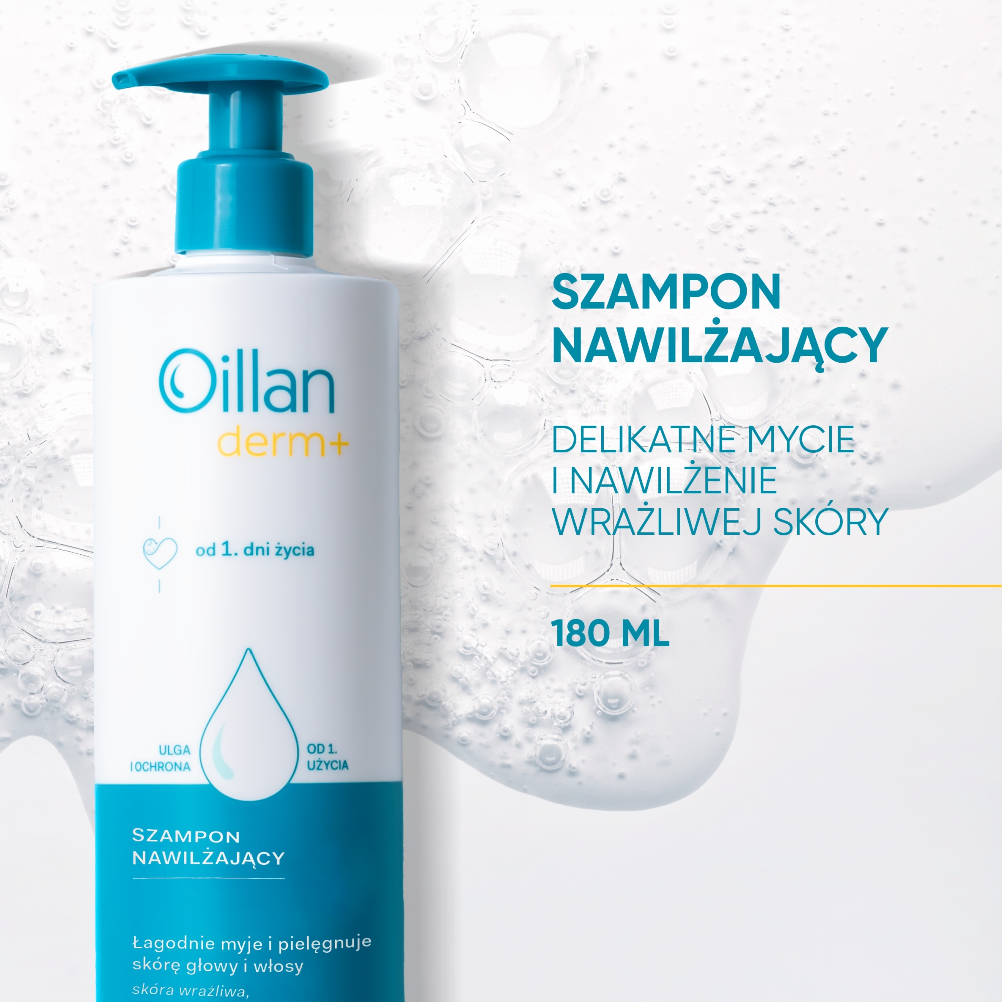 Oillan derm+, szampon nawilżający, 200 ml