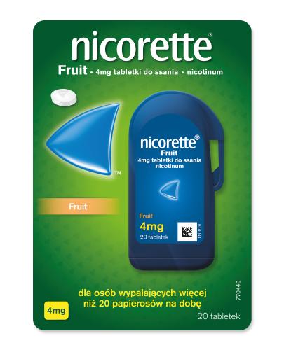 Nicorette Fruit, 4 mg, 20 tabletek do ssania zdjęcie
