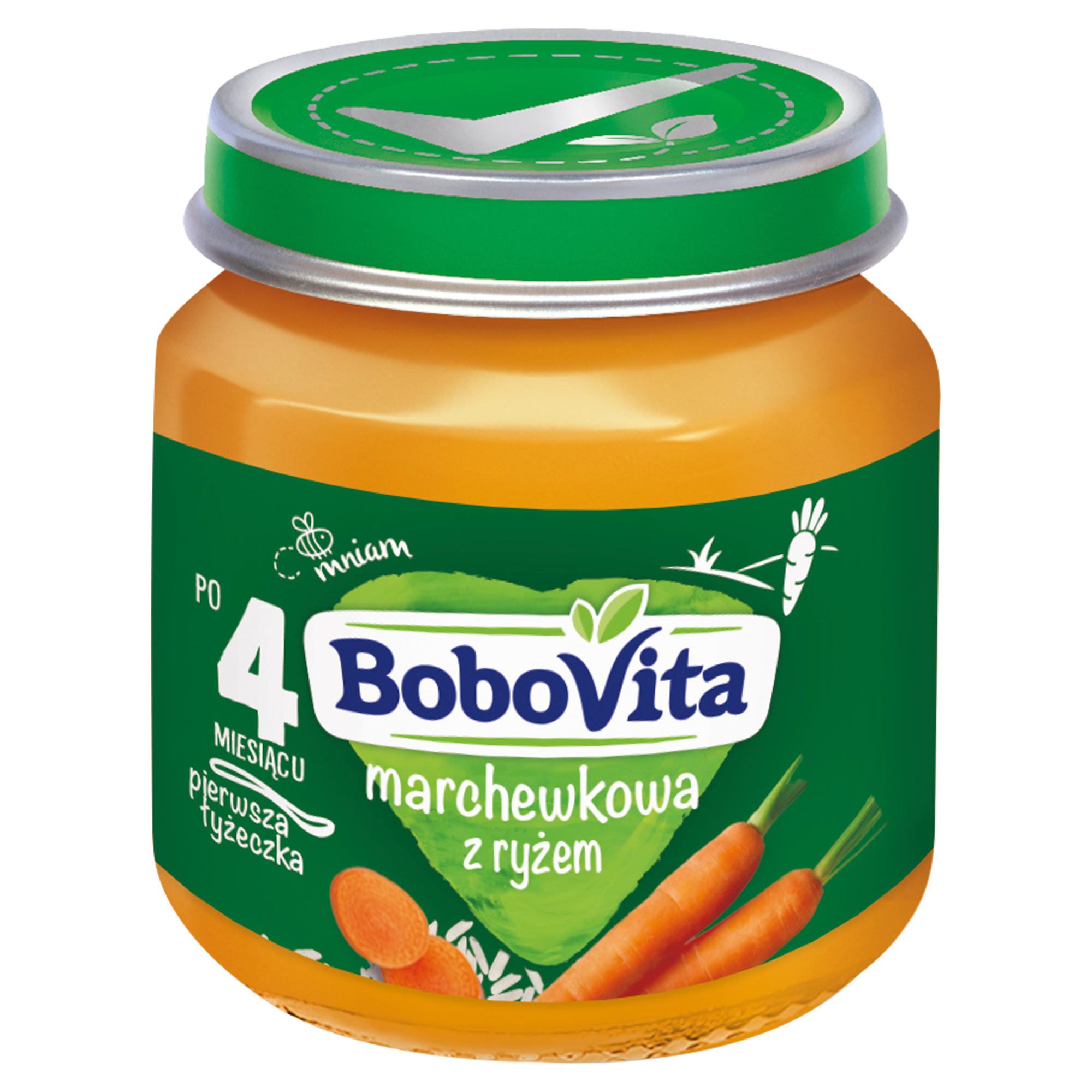 BOBOVITA Marchewkowa z ryżem po 4 m-cu - 125 g - cena, opinie, właściwości zdjęcie
