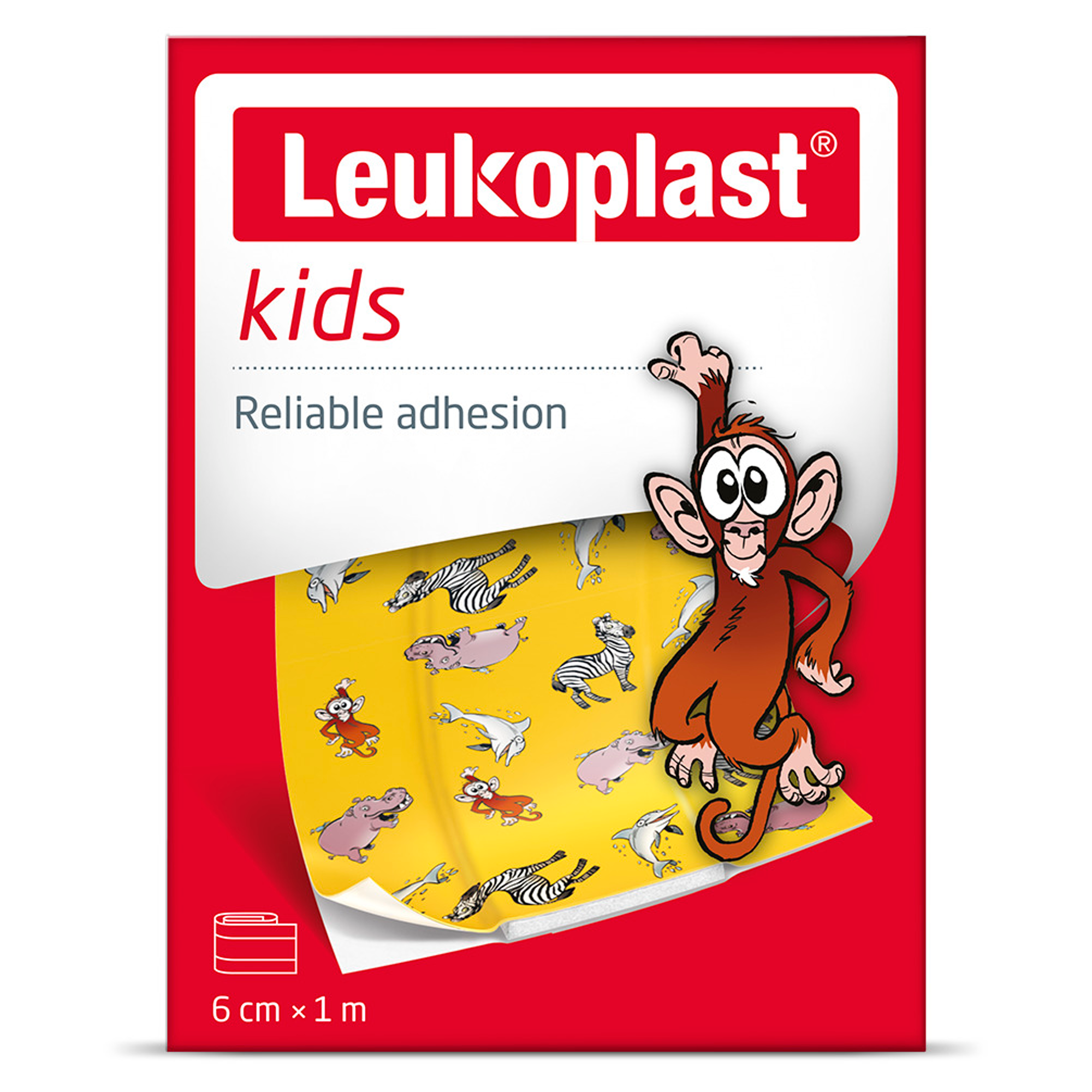 Leukoplast Kids plaster z opatrunkiem dla dzieci 6 cm x 1 m 1 sztuka zdjęcie