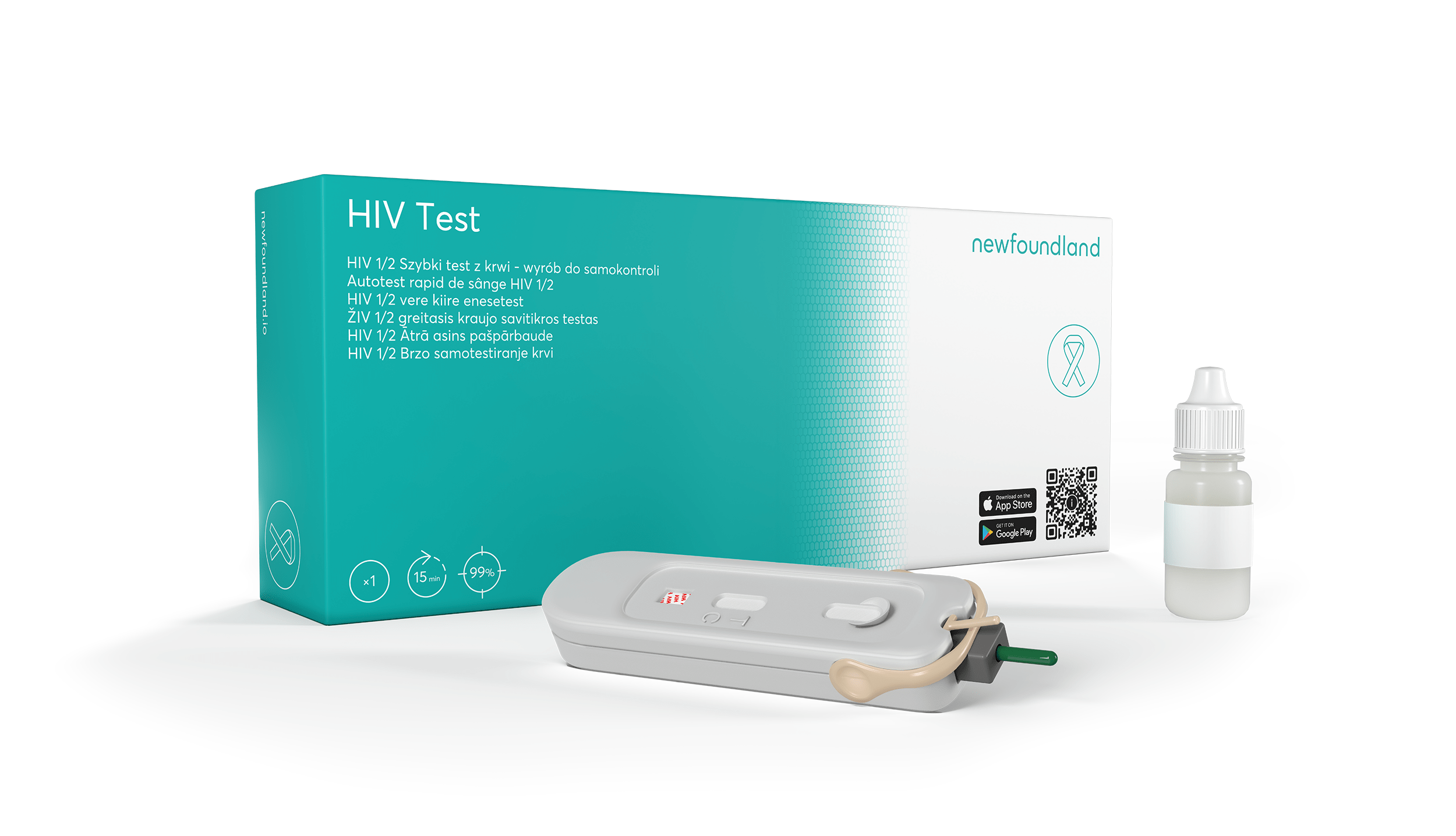 Labhome, HIV Test domowy 3w1, 1 urządzenie testowe zdjęcie