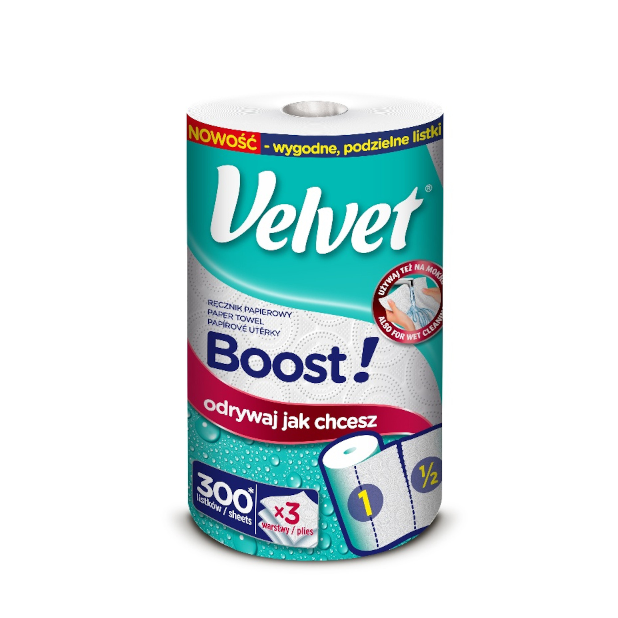 Velvet Care, ręcznik papierowy, Boost!, 1 sztuka zdjęcie