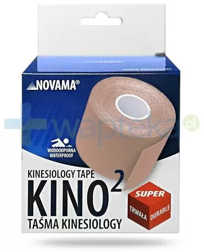 Novama Kino2 taśma do kinesiotapingu 5cm x 5m kolor cielisty 1 sztuka zdjęcie