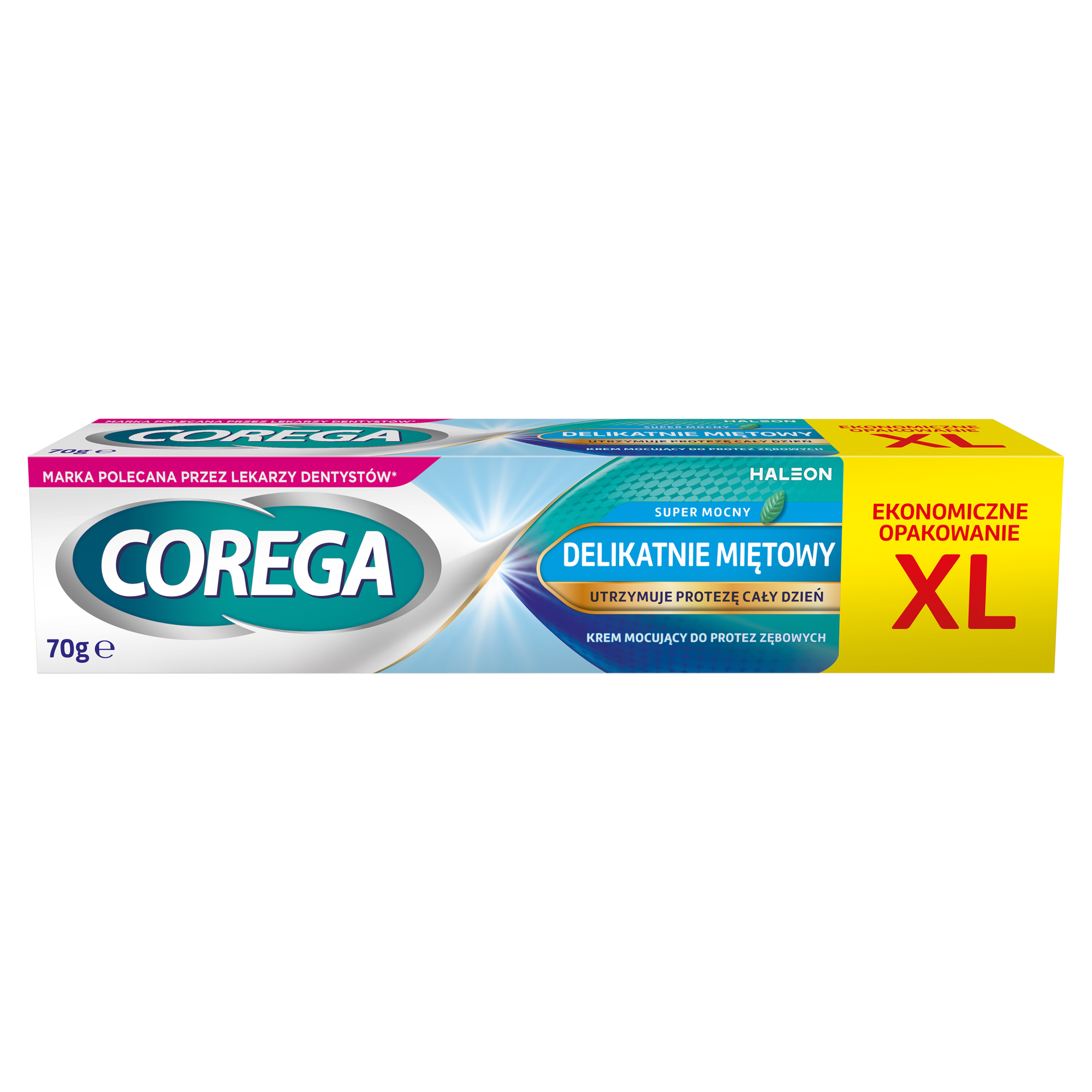 Corega Super Mocny Delikatnie Miętowy krem mocujący do protez zębowych 70 g zdjęcie