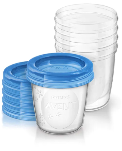 Avent Philips, pojemniki na pokarm o pojemności 180 ml, 5 sztuk [SCF619/05] zdjęcie