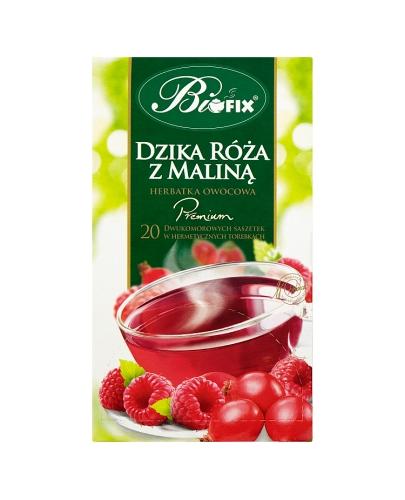 Bi Fix Premium dzika róża z maliną herbatka owocowa - 20 sasz. - cena, opinie, właściwości  zdjęcie