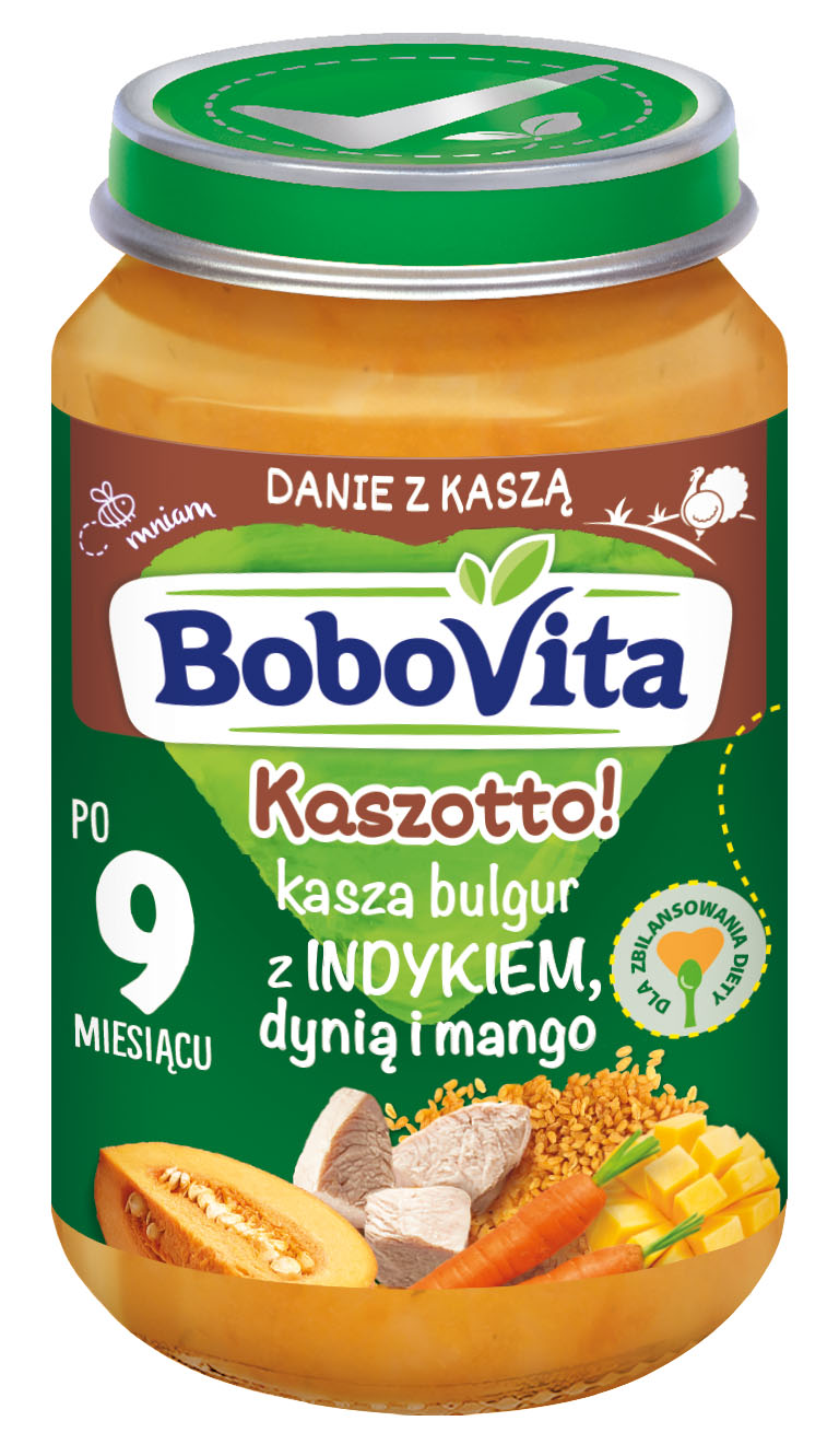 Kaszotto! Kasza Bulgur z indykiem, dynią i mango po 9 miesiącu, 190 g zdjęcie