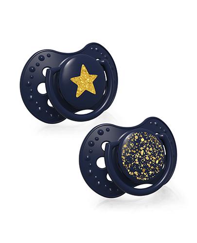Lovi Smoczek silikonowy dynamiczny 3-6 m Stardust blue, 2 sztuki zdjęcie