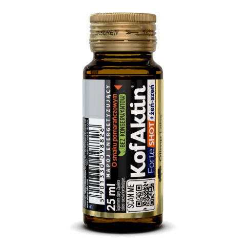 Kofaktin Forte+żeń szeń Shot SOK pomarańcza, ampułka szklana, 25 ml zdjęcie