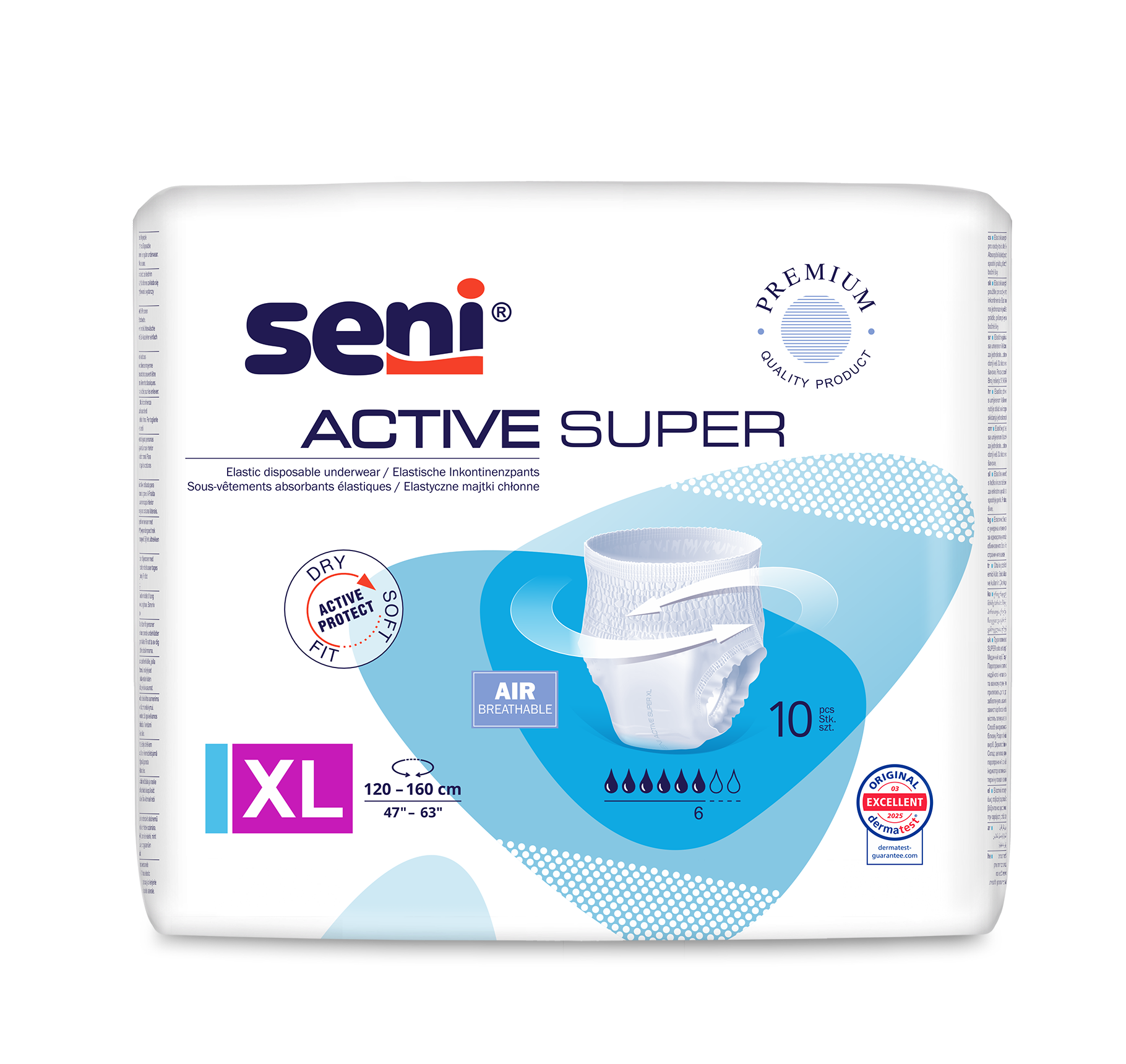 Seni Active Super X-Large, pieluchomajtki,10 szt zdjęcie