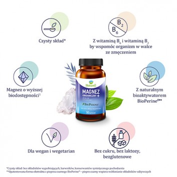 Naturell Magnez organiczny+ 50 kapsułek