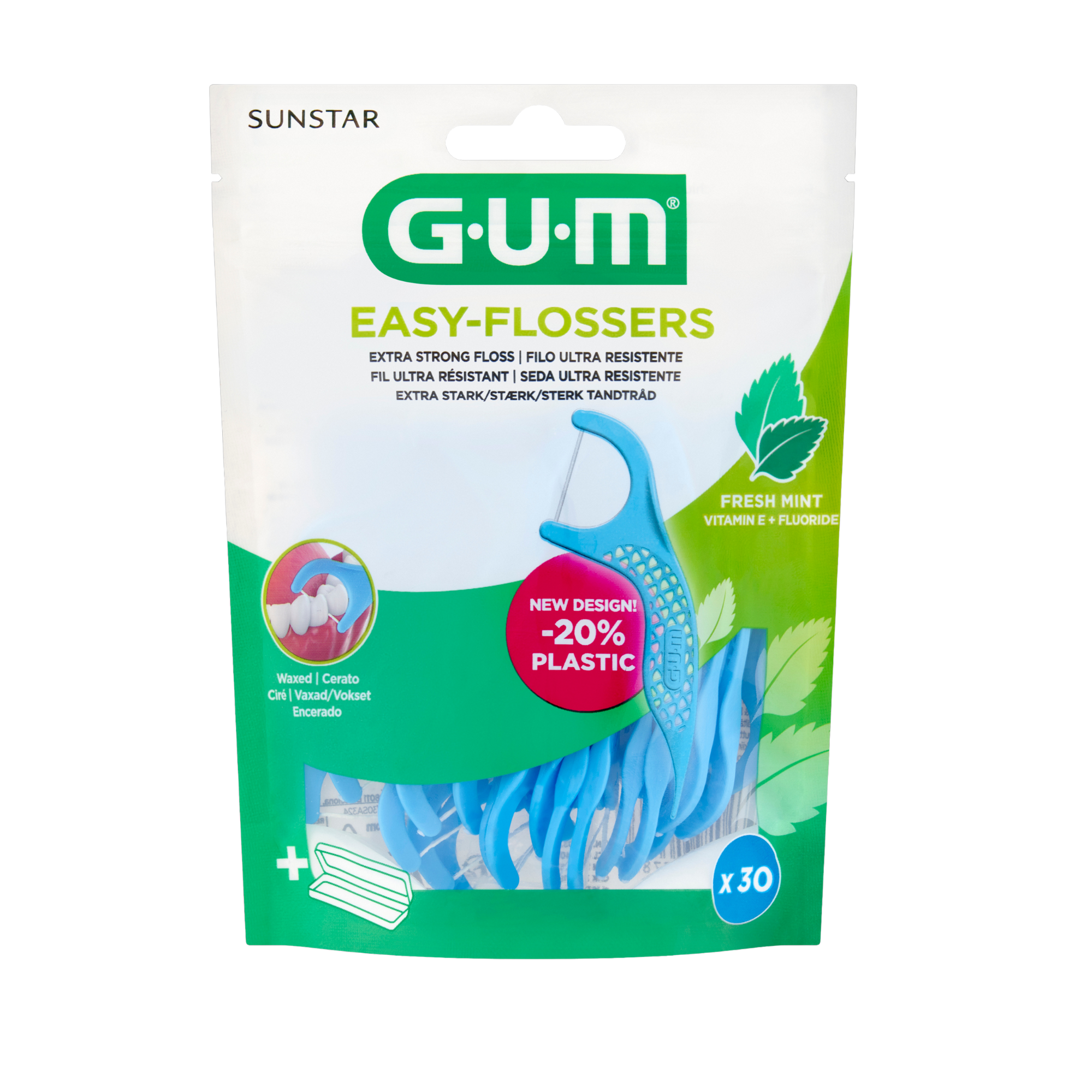 GUM Easy-Flossers nici na uchwycie 30 sztuk zdjęcie