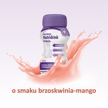 Nutridrink Protein, napój o smaku brzoskwinia-mango, 4 x 125 ml