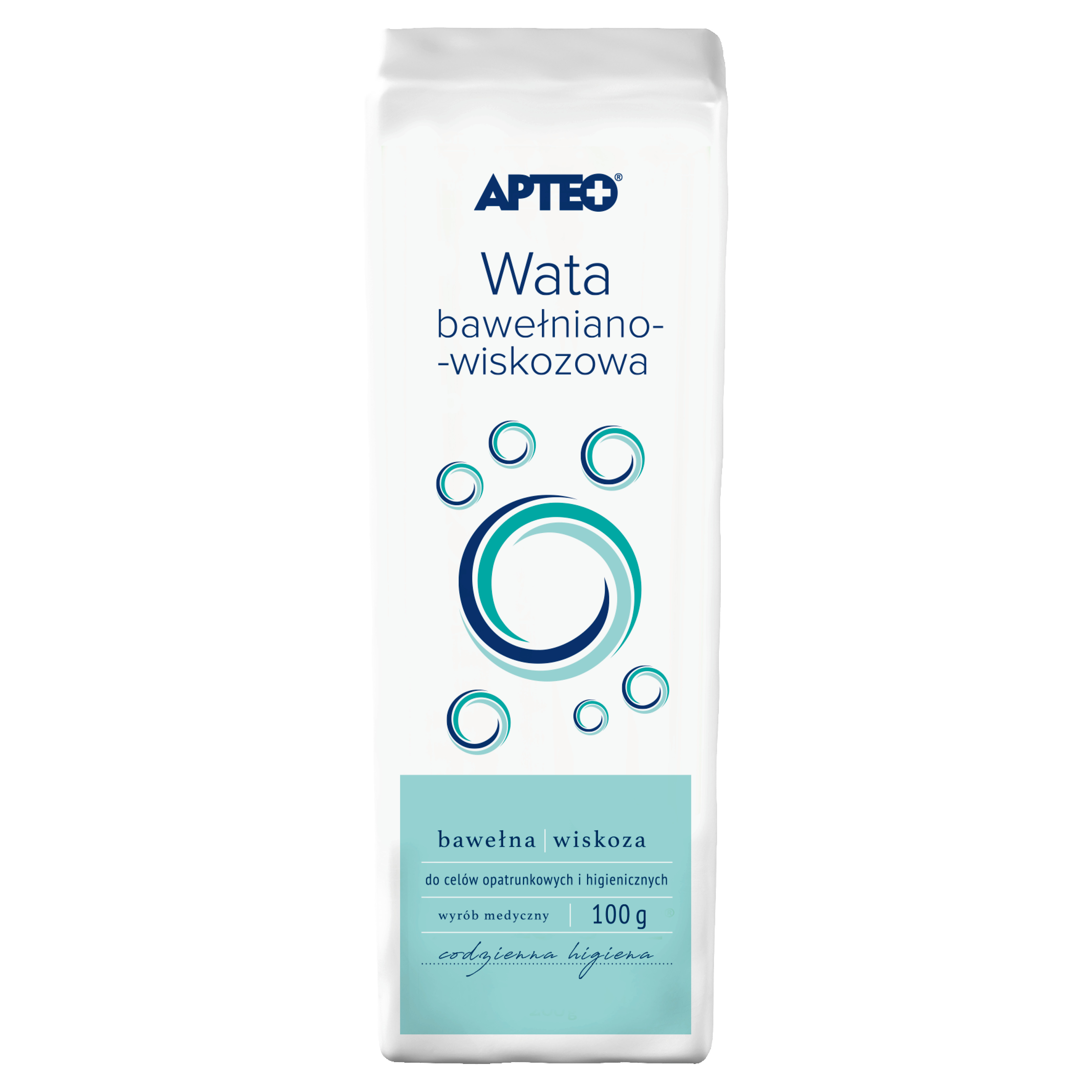 Apteo wata opatrunkowa bawełniano-wiskozowa 100 g zdjęcie