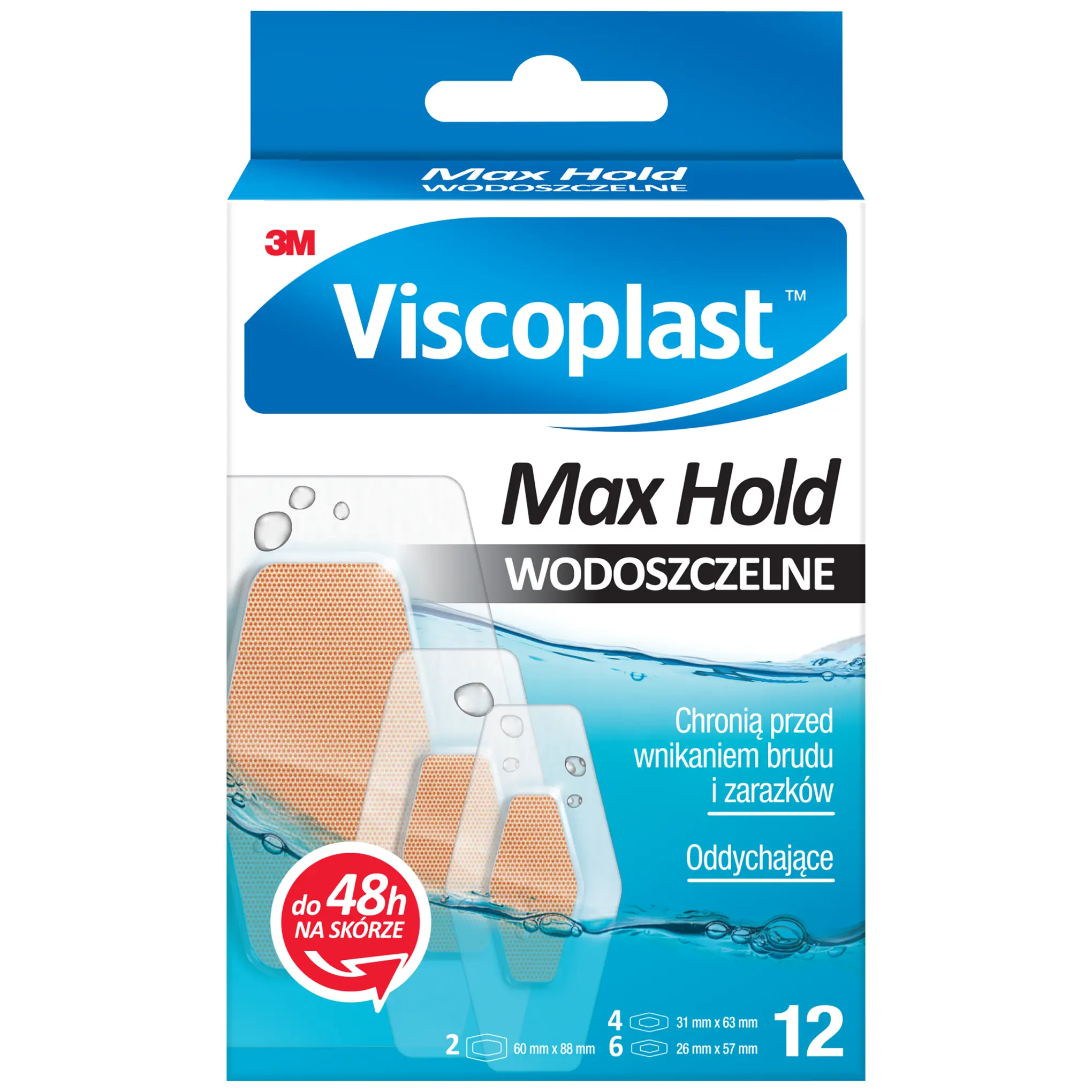 Viscoplast Max Hold wodoszczelne plastry 12 sztuk zdjęcie