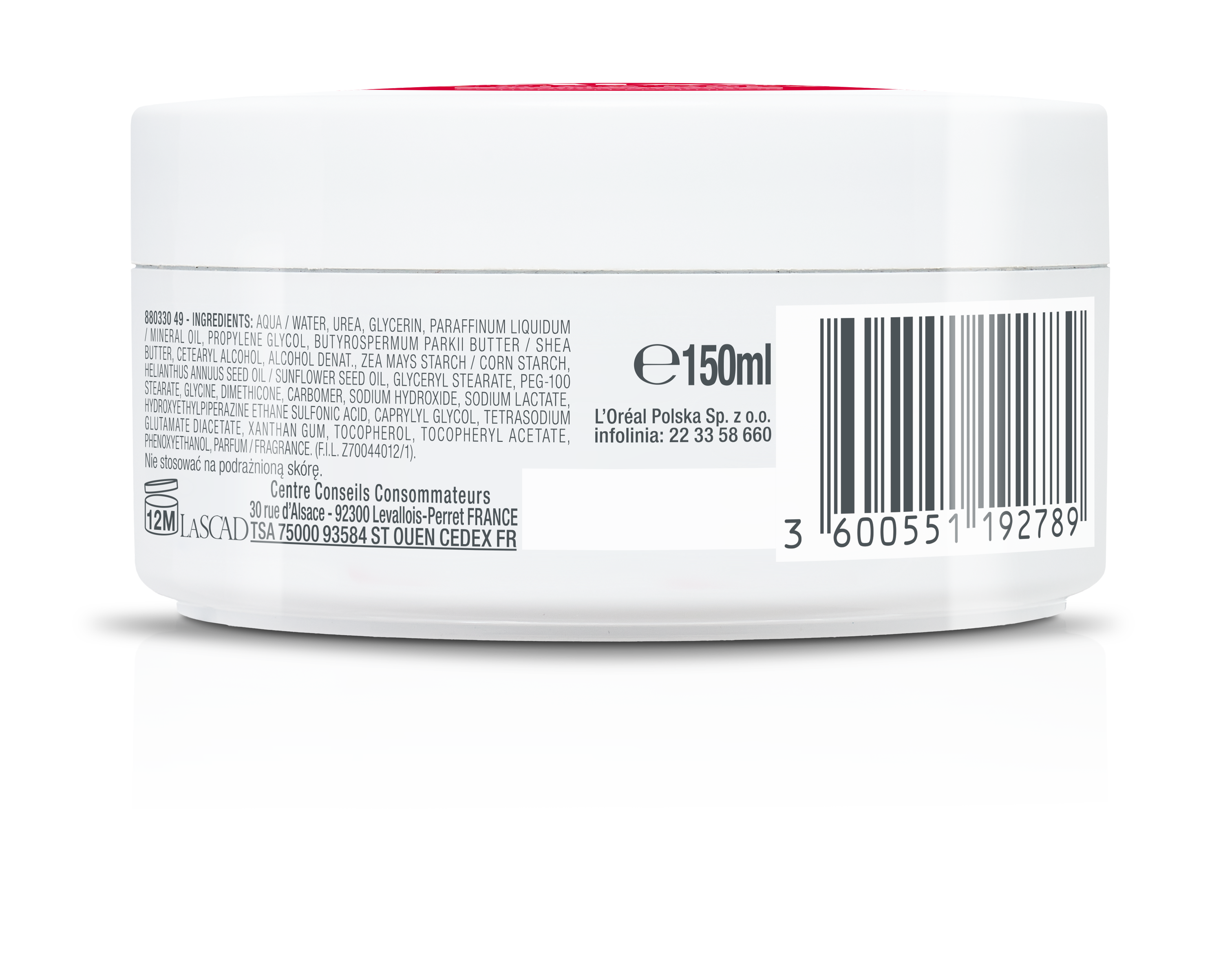 Mixa Urea Cica Repair+ Regenerujący krem do twarzy, dłoni i ciała, 150 ml