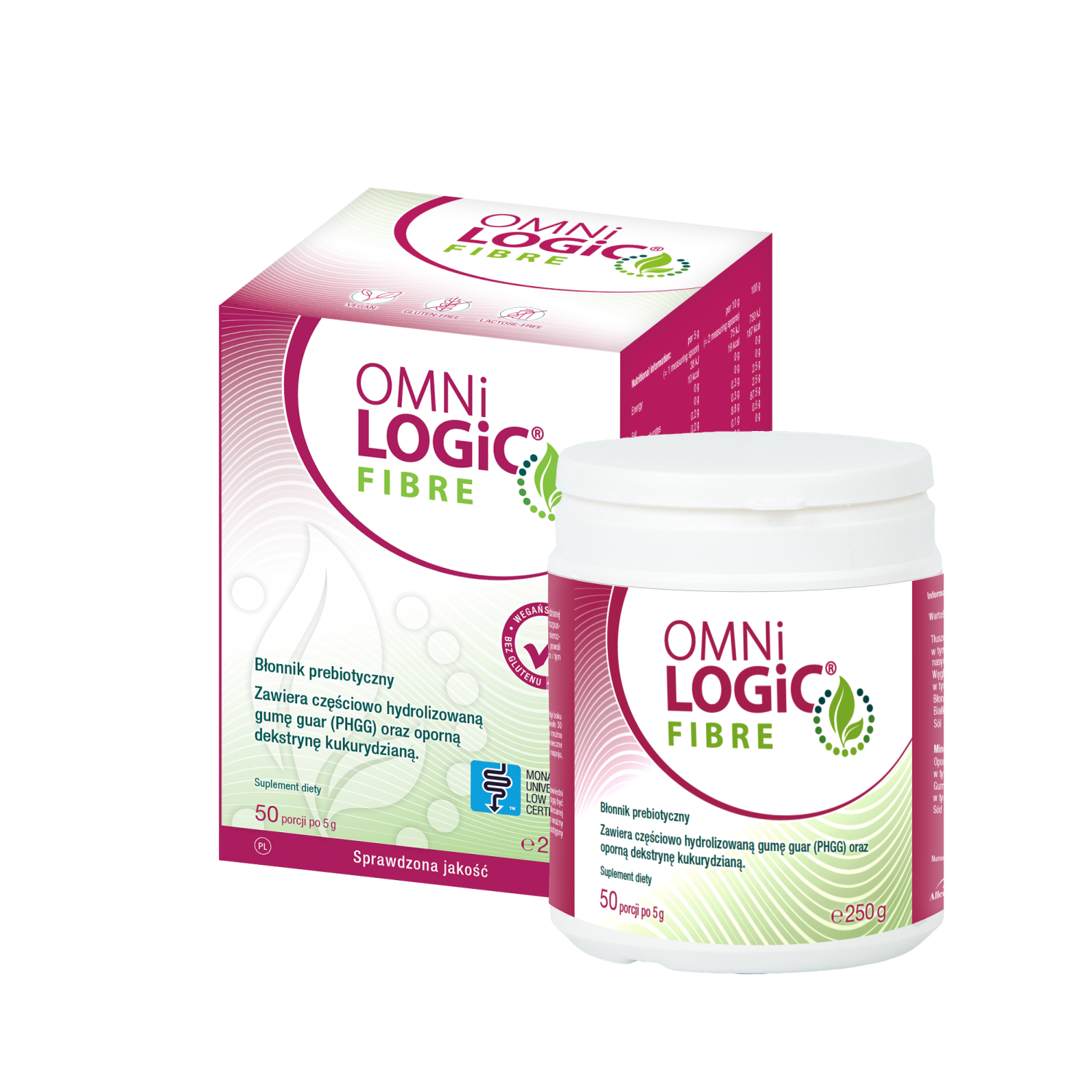 Omni-Logic Fibre, proszek, 250 g, słoik PET