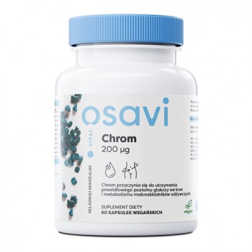 Chrom 200 mcg, 60 vegan kaps., cena, wskazania, składniki