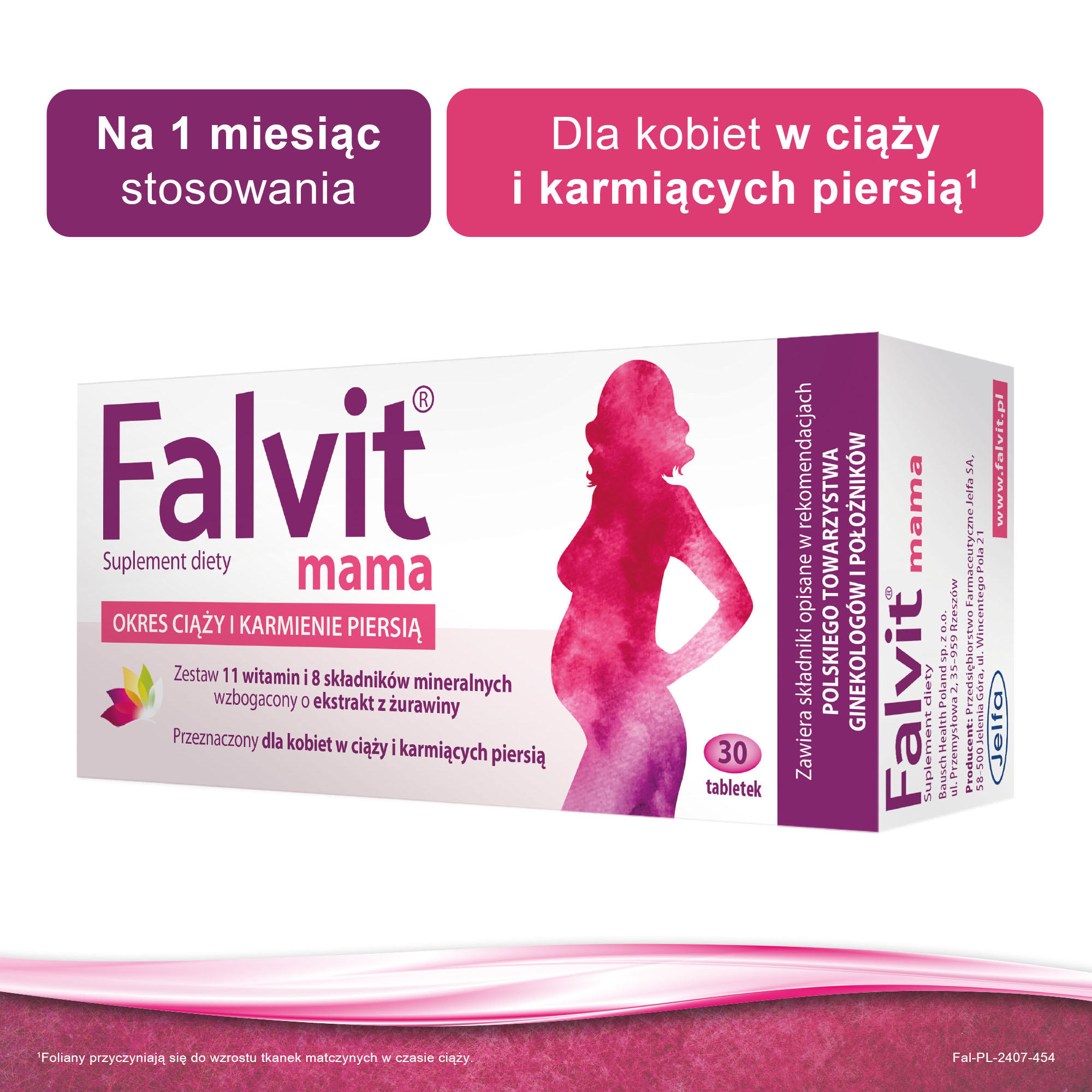 Falvit Mama Dla kobiet w ciąży i karmiących, 30 tabletek