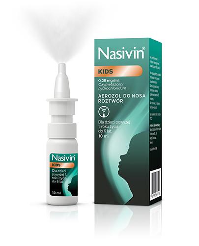 Nasivin Kids, 0,25 mg/ml, aerozol do nosa, 10 ml zdjęcie