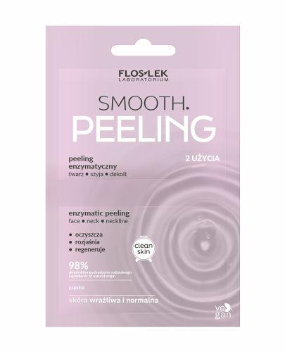 FLOSLEK SMOOTH Peeling enzymatyczny twarz, szyja, dekolt, 1 sztuka zdjęcie