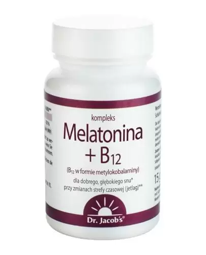 Dr Jacobs, Melatonina + B12, 60 tabletek zdjęcie