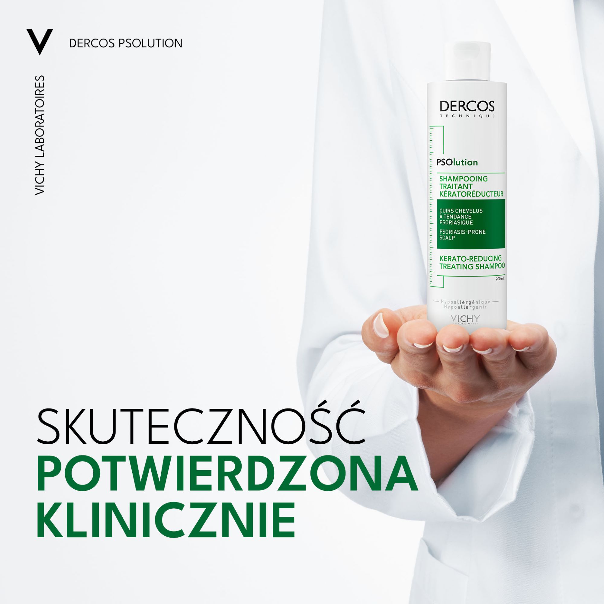 Vichy Dercos PSOlution, szampon keratolityczny dla skóry głowy z tendencją do łuszczycy, 200 ml